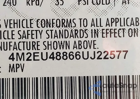 2006 Mercury Mountaineer Premier из США, поврежденный, VIN 4M2EU48866UJ22577